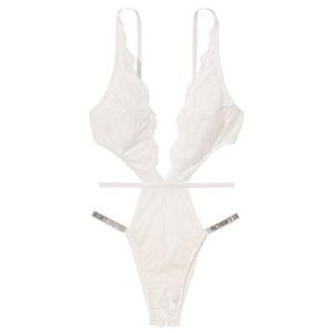 Victoria Secret Shine Strap Lace Teddy
